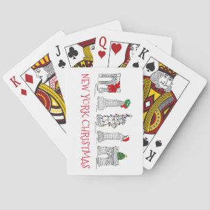 New York City Christmas NYC Holiday Landmarks Poker Cards