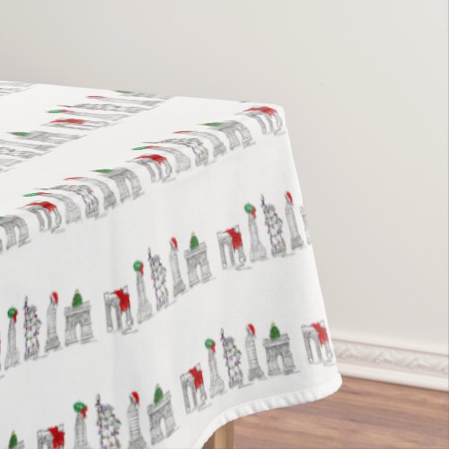 New York City Christmas NYC Holiday Landmarks Tablecloth