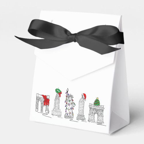 New York City Christmas NYC Landmarks Architecture Favor Boxes