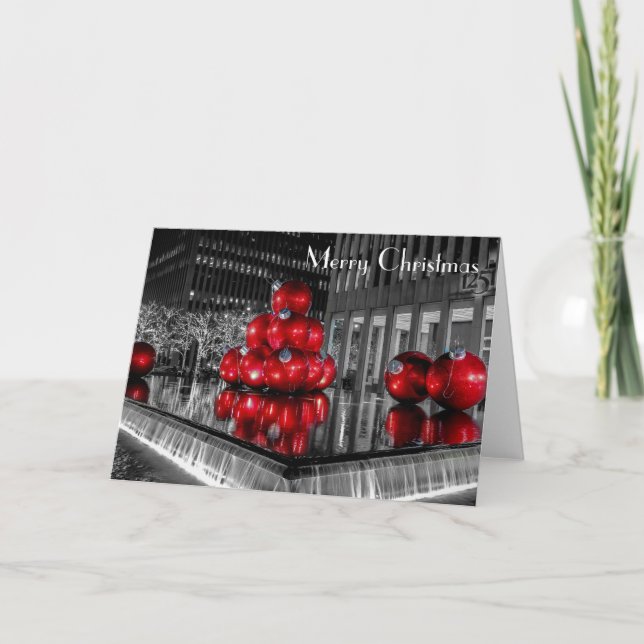 New York City Christmas Photo @ Rockefeller Center Holiday Card (Front)