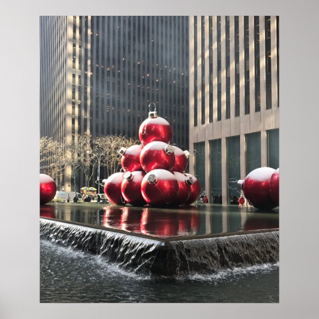 New York City Christmas Rockefeller Center NYC Poster (Front)