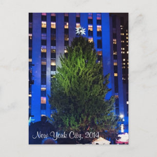 New York City Christmas Tree Rockefeller Center NY Holiday Postcard
