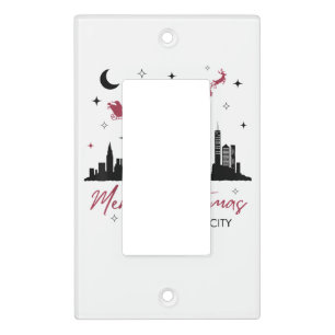 New York City Christmas Trip, Merry Christmas New Light Switch Cover