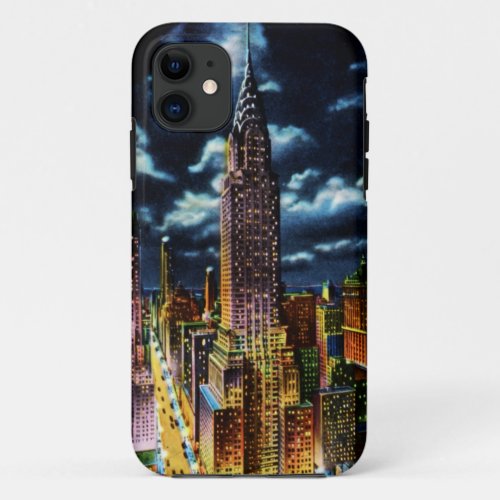 New York City Chrysler Building at Night iPhone 11 Case