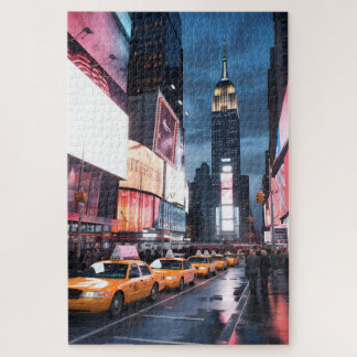 New York City Cityscape Vibrant Times Square Jigsaw Puzzle