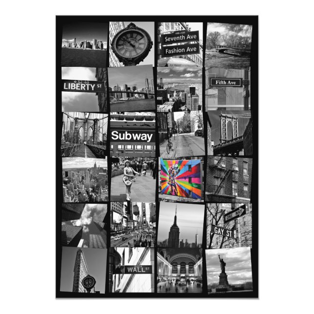 New York City collage of photograps Photo Print (Front)