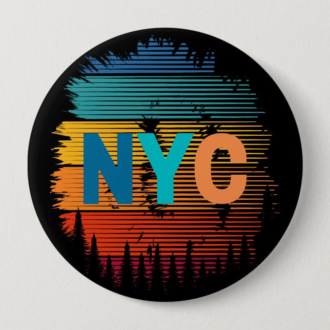 New York City Colorful Button (Front)