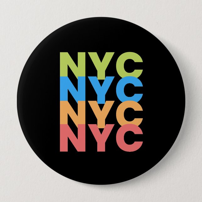 New York City Colorful Button (Front)