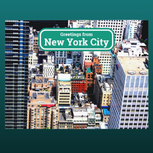 New York City colorful modern artistical Postcard