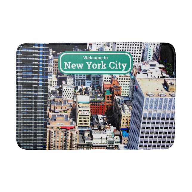 New York City colorful modern   Bath Mat (Front)