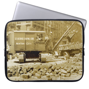 New York City Construction Crane 1920's Northwest Laptop Sleeve