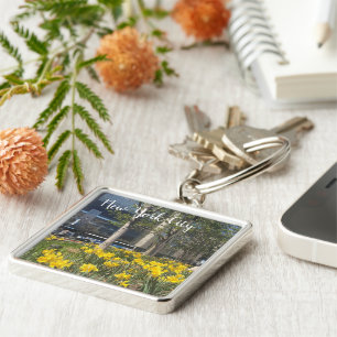 New York City Daffodils Columbus Circle NYC Spring Keychain