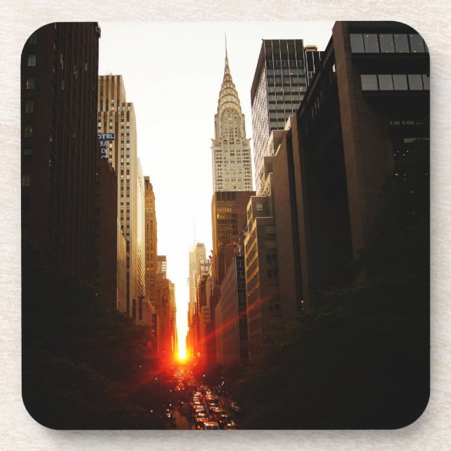 New York City Decorative Coaster -  Manhattanhenge (Front)