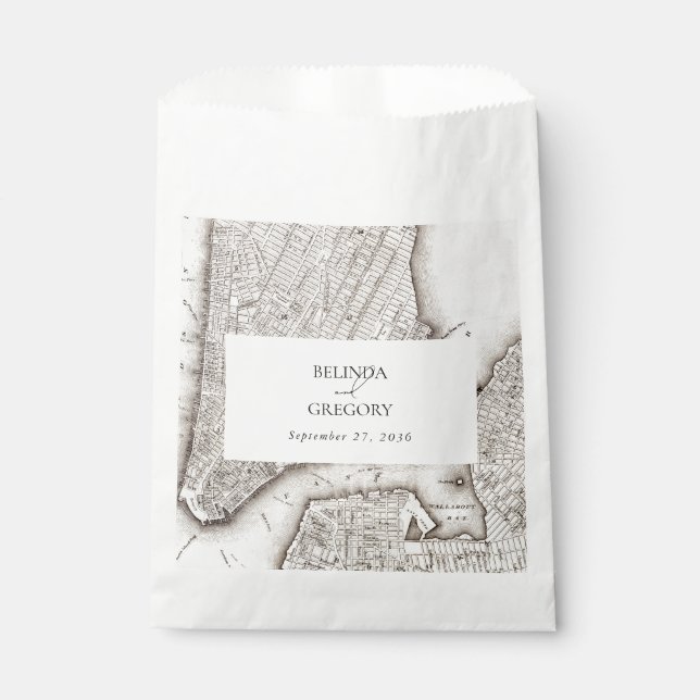 New York City Destination NYC Wedding Favor Bag (Front)
