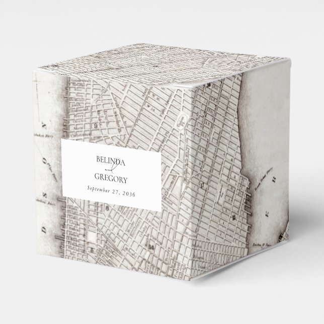 New York City Destination NYC Wedding Favor Boxes (Front Side)