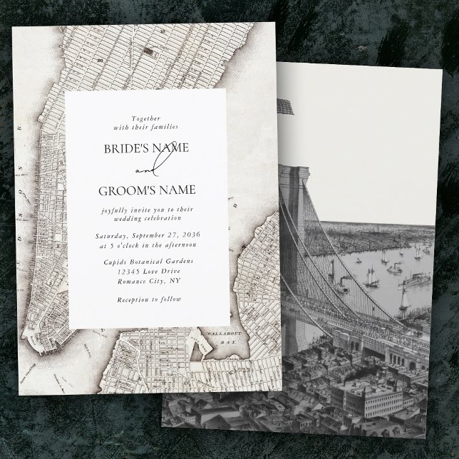 New York City Destination NYC Wedding Invitation (New York City Destination NYC Wedding Invitation)