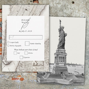 New York City Destination NYC Wedding RSVP Card