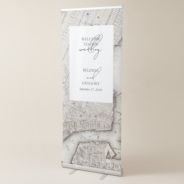 New York City Destination NYC Wedding Welcome Retractable Banner (3/4)
