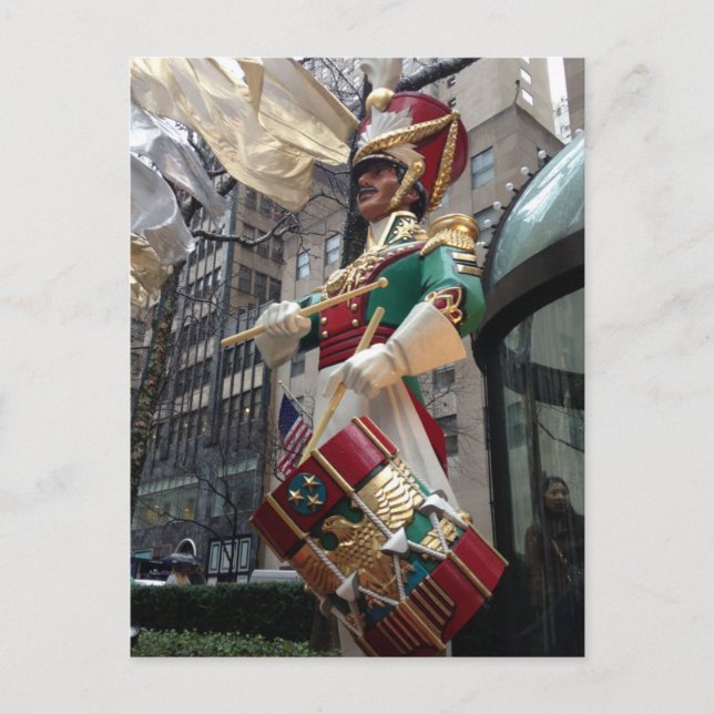 New York City Drummer Boy Christmas Holiday NYC Postcard (Front)