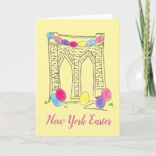 New York City Easter Brooklyn Bridge Egg Hunt NYC Holiday Card
