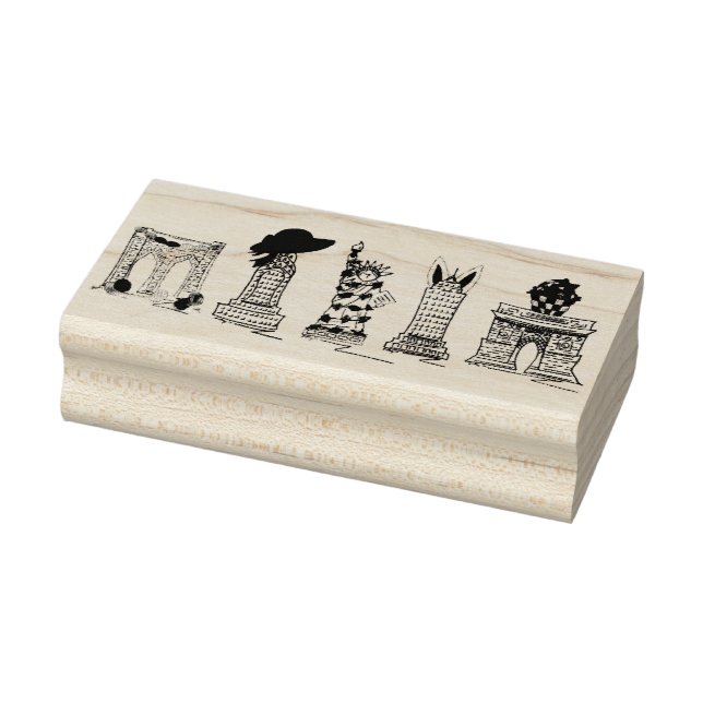 New York City Easter NYC Landmarks Buildings Rubber Stamp (Stamp)