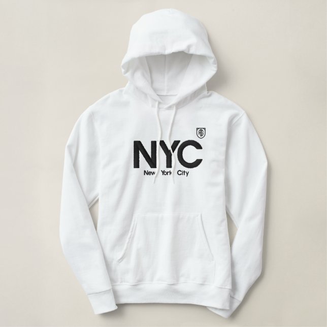 New York City Elegant SWEAT Embroidered Hoodie (Design Front)
