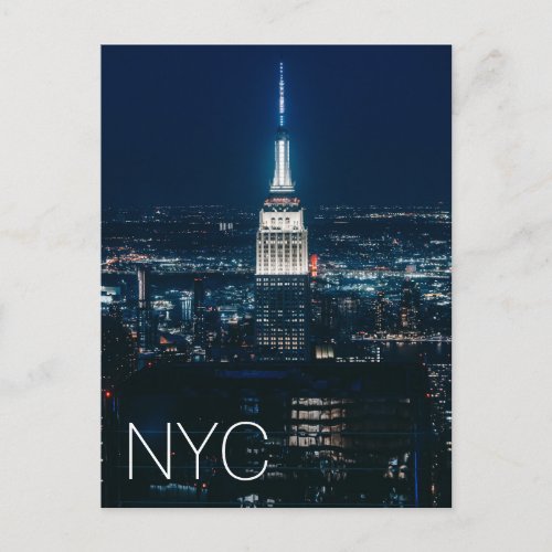 New York City  Empire State Building at Night Postcard