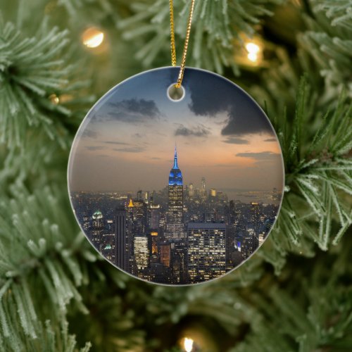 New York City Empire State Building Iconic Ceramic Ornament