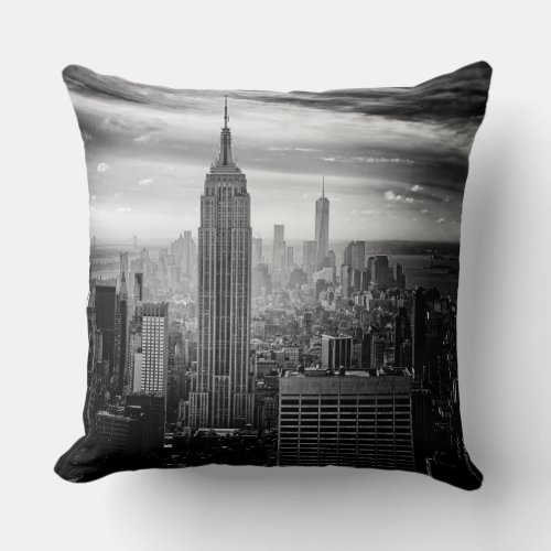 New York City Empire State Building Throw Pillow