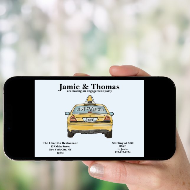 New York City Engagement Party Invitation  (Front Digital)