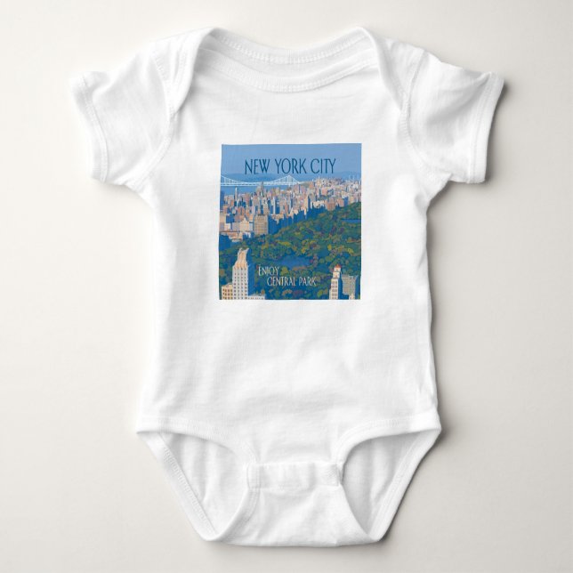 New York City | Enjoy Central Park Baby Bodysuit (Front)