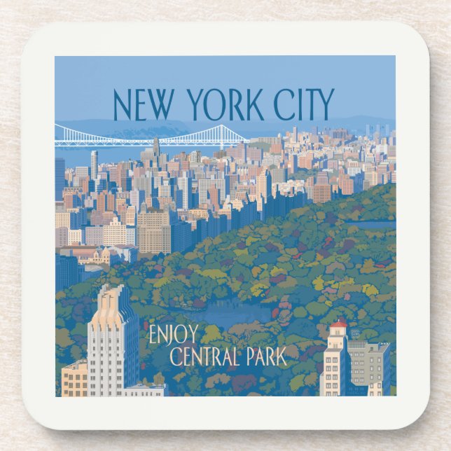 New York City | Enjoy Central Park Beverage Coaster (Front)