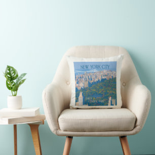 New York City Enjoy Central Park Throw Pillow