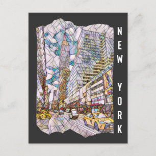 New York City Esthetic Mosaic Art Postcard