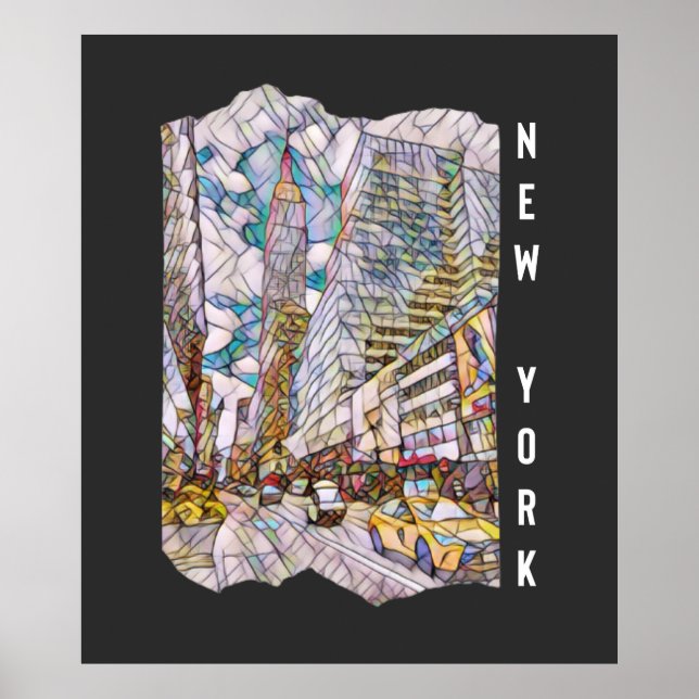 New York City Esthetic Mosaic Art         Poster (Front)