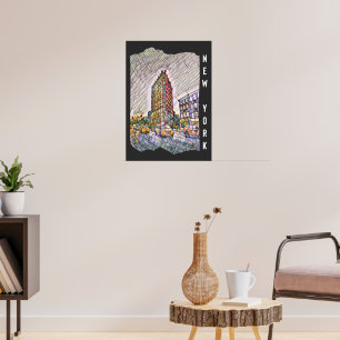 New York City Esthetic Mosaic Art Poster