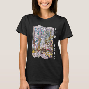 New York City Esthetic Mosaic Art T-Shirt