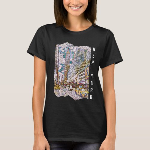 New York City Esthetic Mosaic Art     T_Shirt