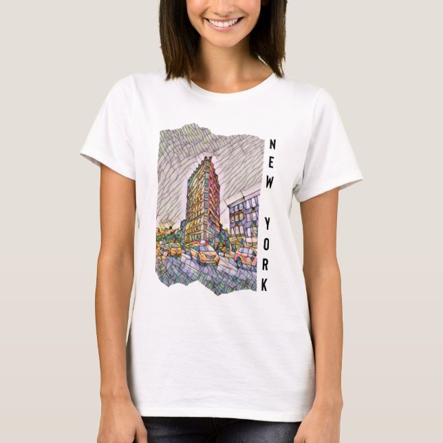 New York City Esthetic Mosaic Art    T-Shirt (Front)