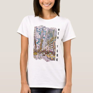 New York City Esthetic Mosaic Art T-Shirt