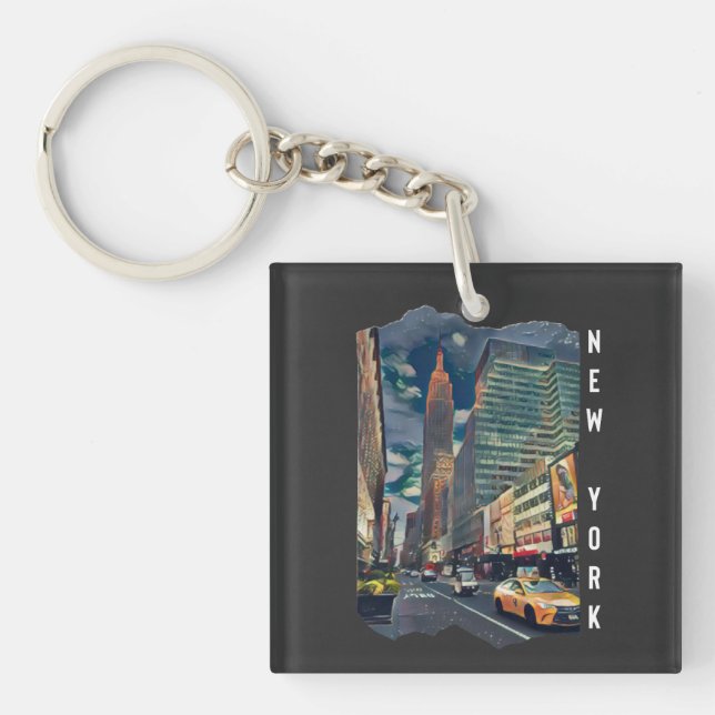 New York City Esthetic Photo Art   Keychain (Front)