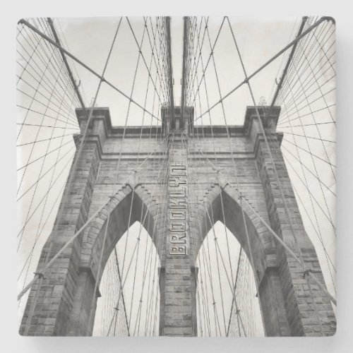New_York City Famous Brooklyn Bridge Stone Coaster