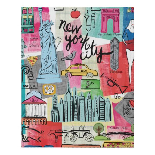 New York City Faux Canvas Print