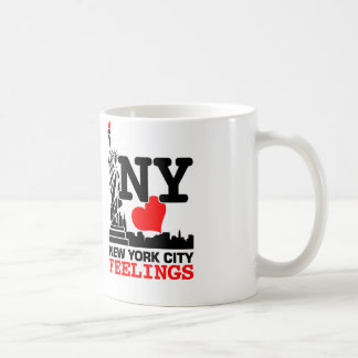 New York City Feelings White Mug