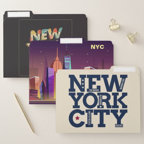 New York City file folder set