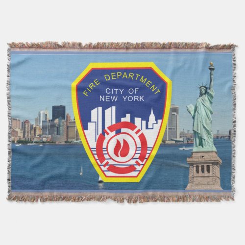 New York City Fire Department Throw Blanket