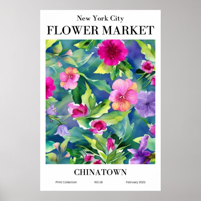 New York City Flower Market Chinatown Poster (Front)