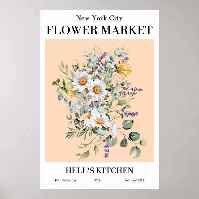 New York City Flower Market Hell's Kitchen Poster (Front)
