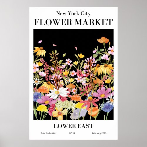 New York City Flower Market LOWER EAST Poster