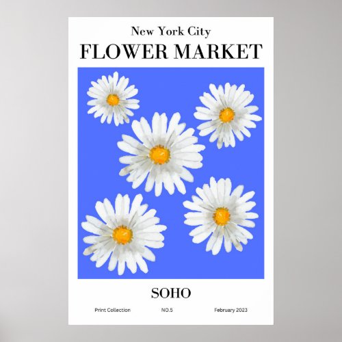 New York City Flower Market SOHO Poster
